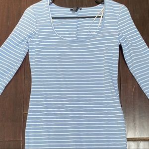 Long dress Light blue with white stripes